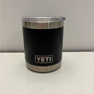 Yeti Black Stainless Lowball Tumbler with Clear Lid